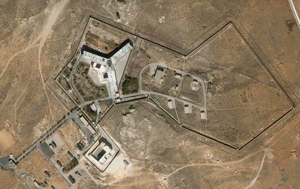Vue google Map de la prison Saidnaya au nord de Damas