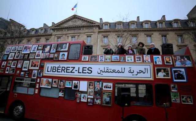 Le bus pour la liberté à Paris, le 27 janvier 2018 photo Mohammed Abdullah (Artino)